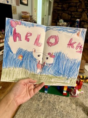 Hello Kitty drawing, the kids are all right