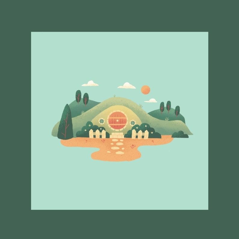 hobbit hole art print