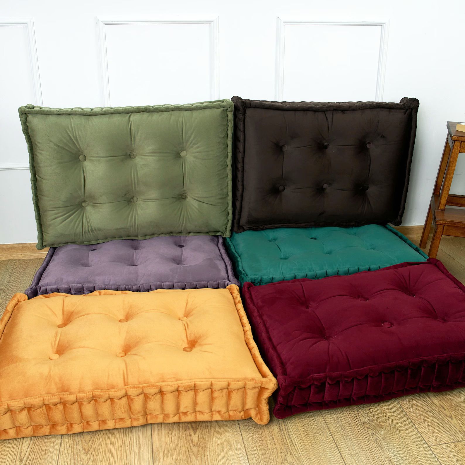 velvet French cushions