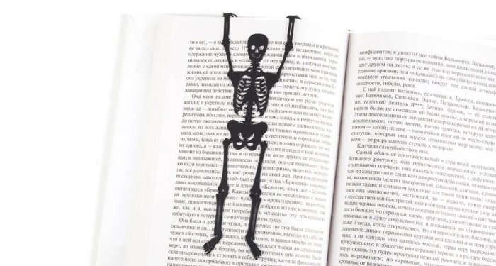 metal skeleton bookmark