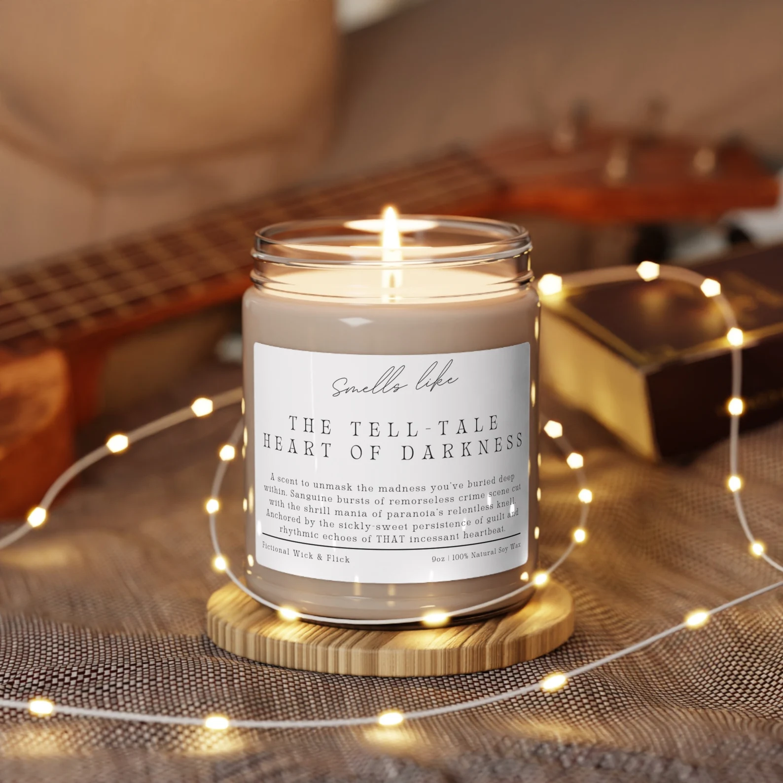 image of a candle called "the tell-tale heart of darkness."