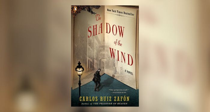 book cover for the shadow of the wind