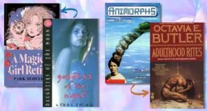 Grown up versions of '90s and '00s books collage