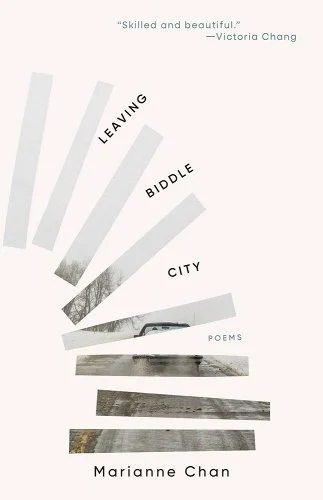 a graphic of the cover of Leaving Biddle City by Marianne Chan 