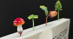 crocheted plant bookmarks