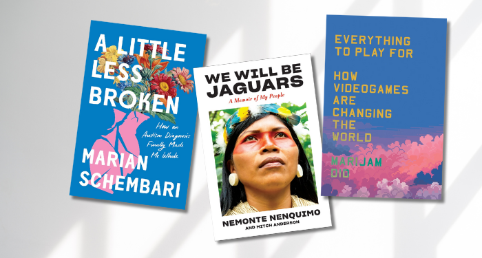 a collage of new nonfiction book covers