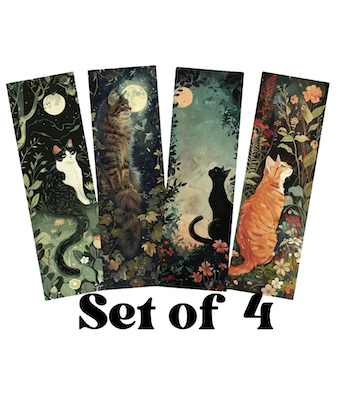 4 cat bookmarks