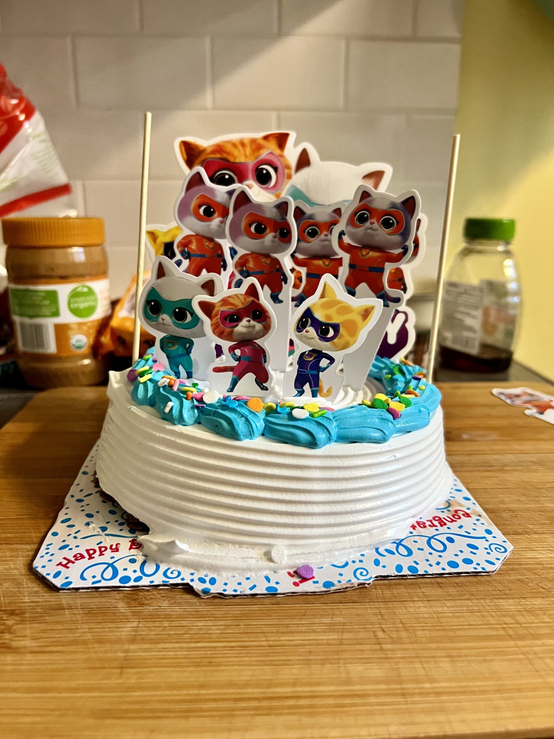 Superkitties cake, the kids are all right