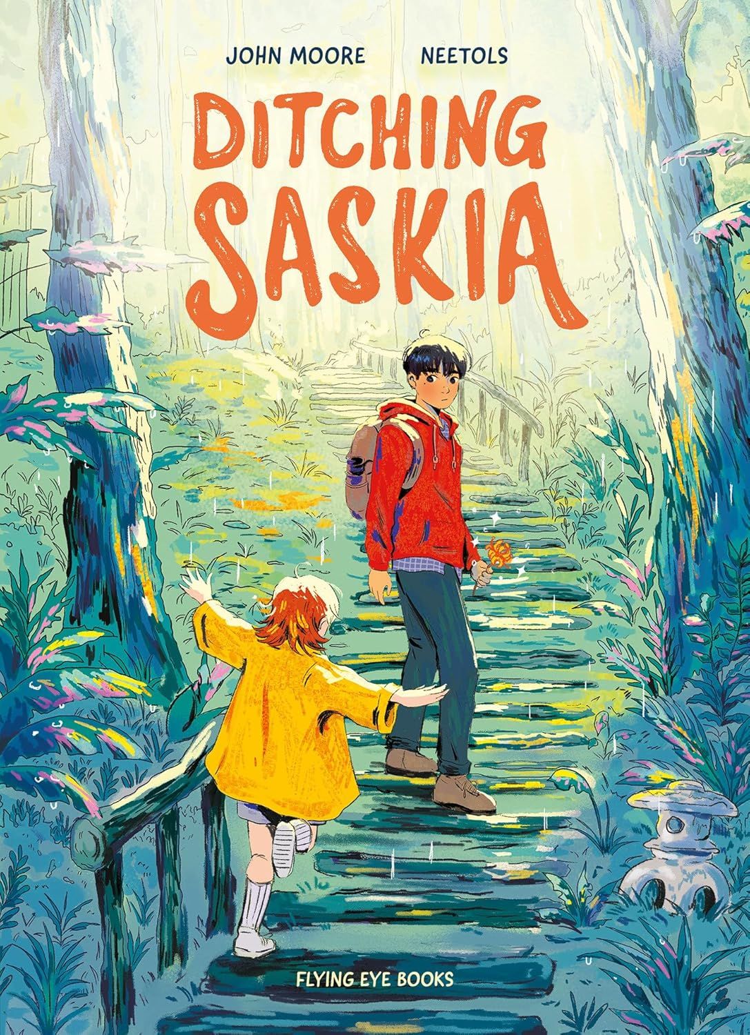 cover of Ditching Saskia by John Moore, illustrated by Neetols