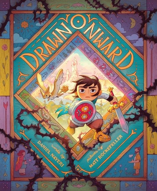 Cover of Drawn Onward by Daniel Nayeri, Illustrated by Matt Rockefeller