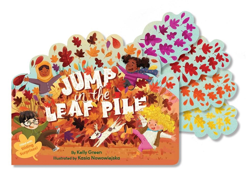 Cover of Jump in the Leaf Pile by Kelly Green, illustrated by Kasia Nowowiejska