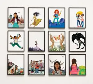 Latinx Middle School Book Characters Prints by PIYShop