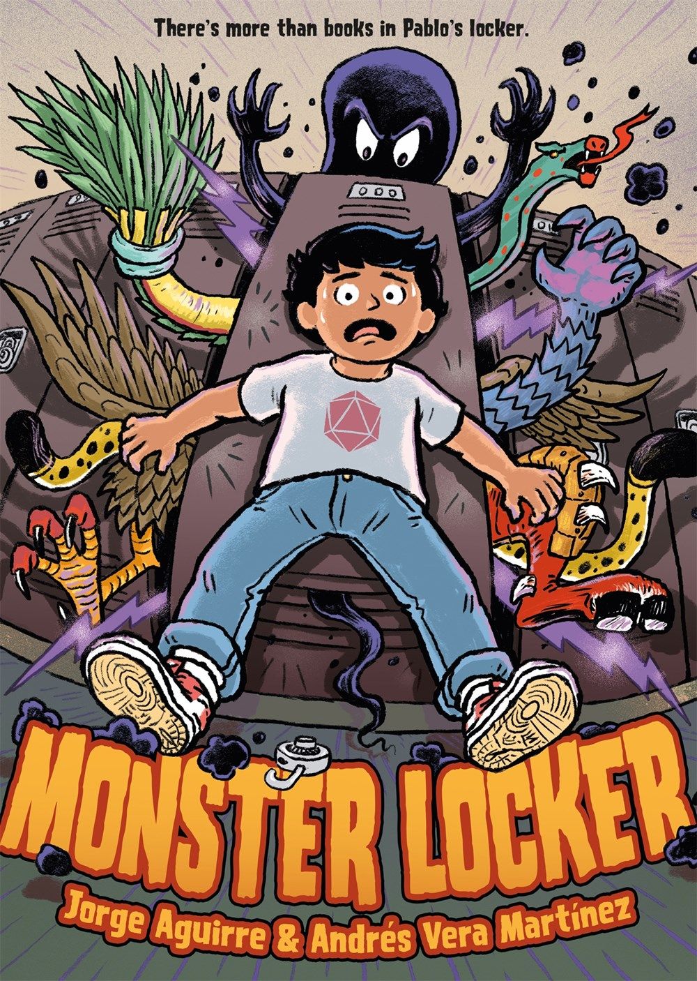 Cover of Monster Locker by Jorge Aguirre, illustrated by Andrés Vera Martínez