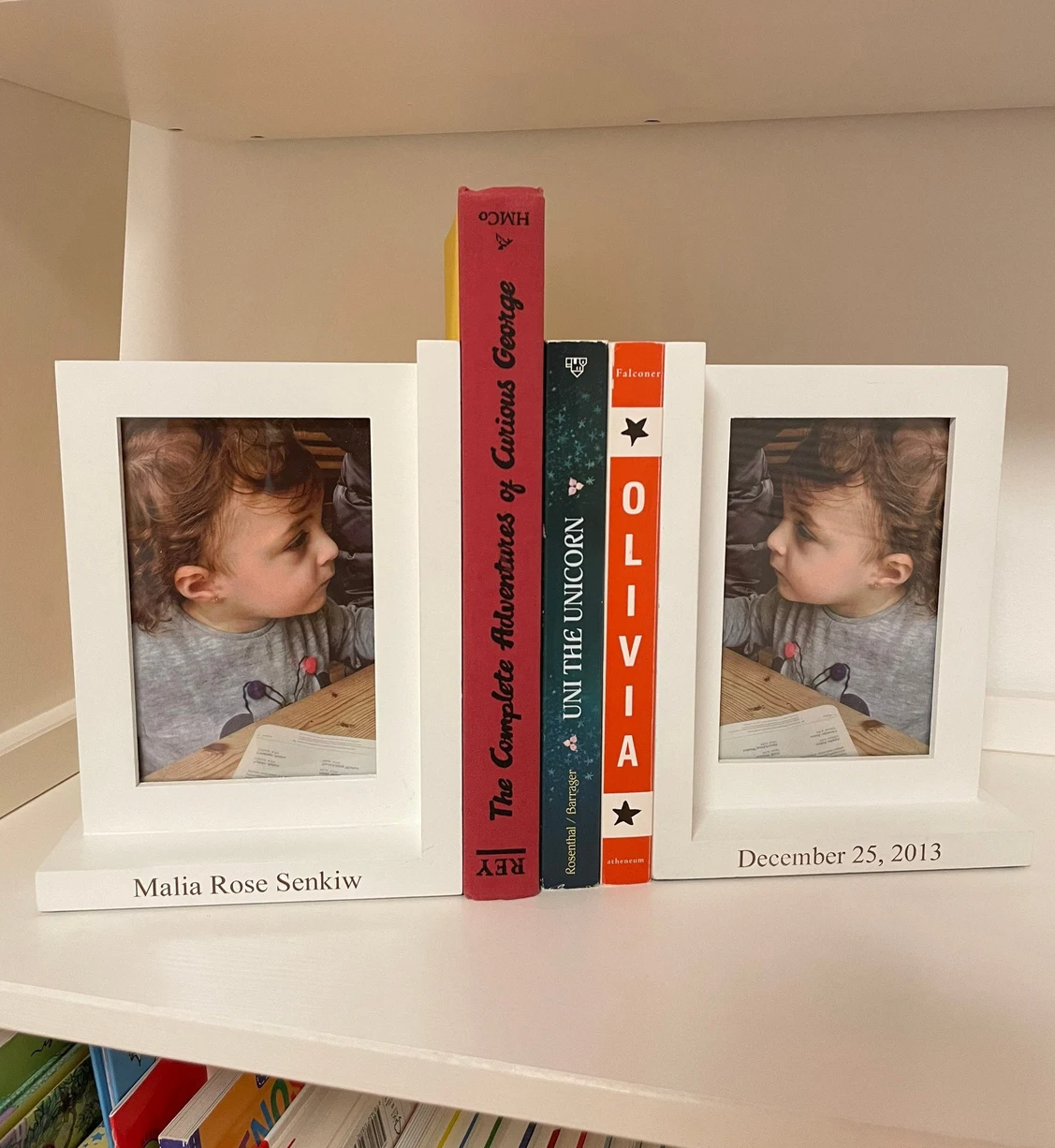 Personalized Picture Frame Bookends by curatedaccents