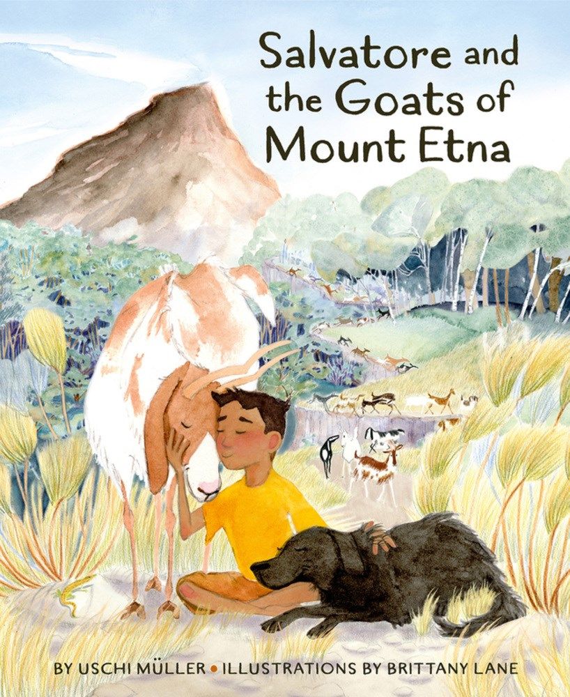 Cover of Salvatore and the Goats of Mount Etna by Uschi Müller, illustrated by Brittany Lane