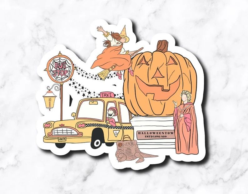 Halloween Town Sticker