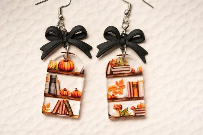 Autumn Bookshelf Earrings