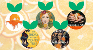 covers of queer books with oranges on the cover