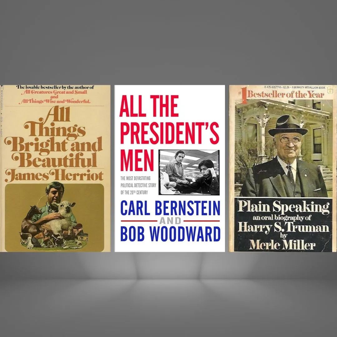 Bestselling Books of 10, 20, 30, 40, & 50 Years Ago