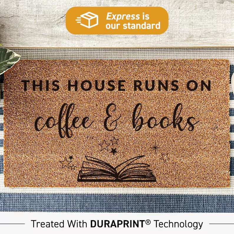 This house runs on books doormat