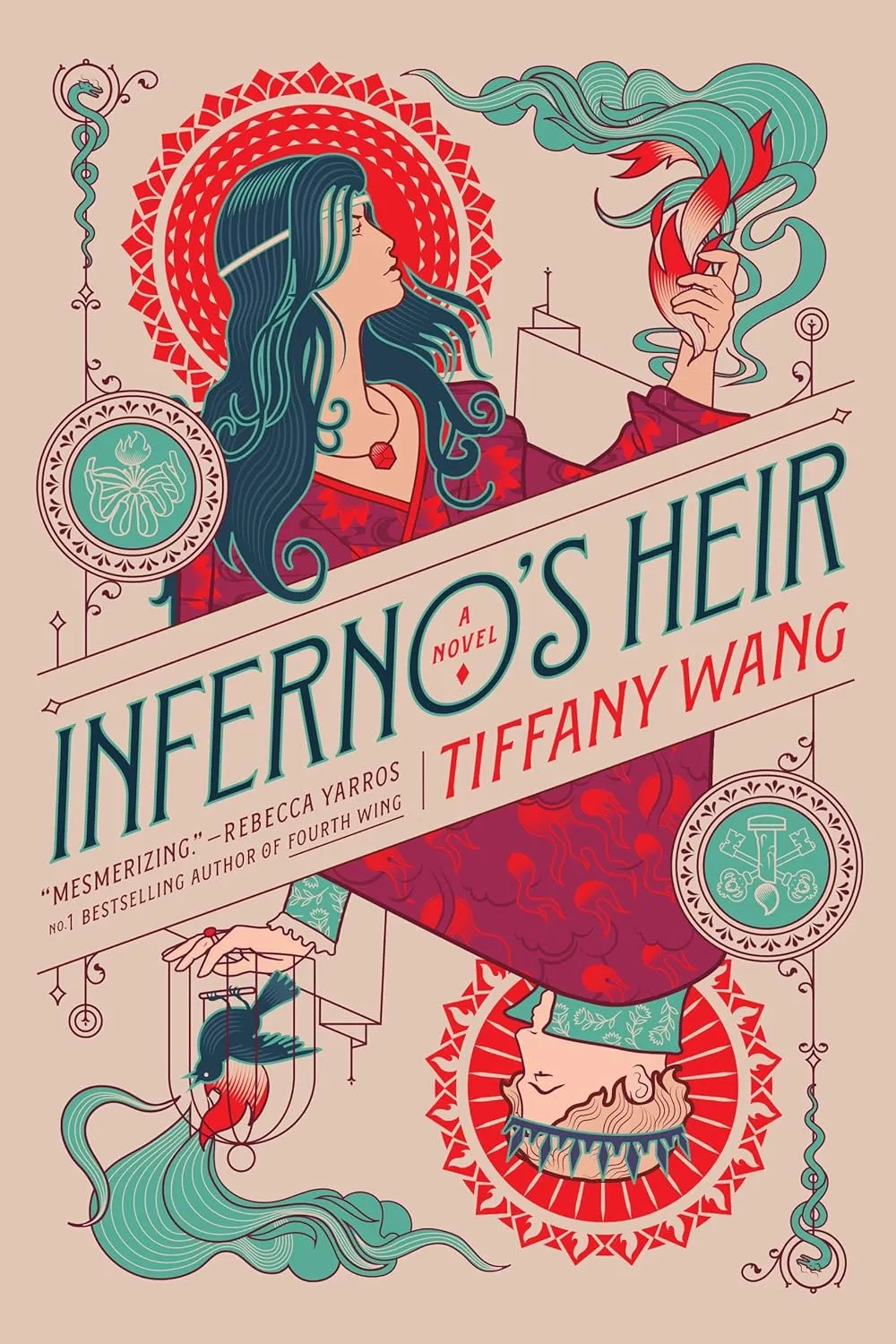 cover of  Inferno’s Heir Tiffany Wang Fantasy, Young Adult