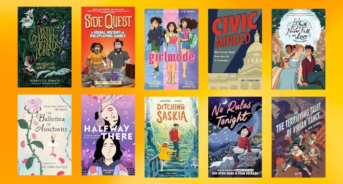 new ya comics and nonfiction cover collage for october 2024