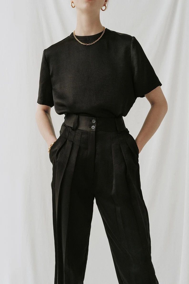 Pleated Pants with Pockets