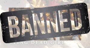 living dead girl book cover with word banned on top