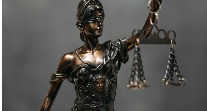 a statuette of lady justice