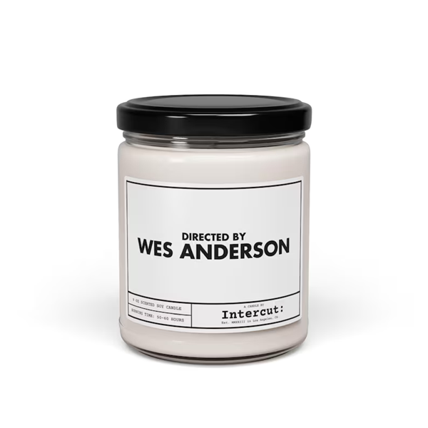 Directed by Wes Anderson jar candle