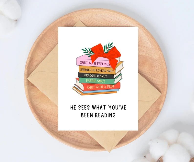 Bookish Christmas Card