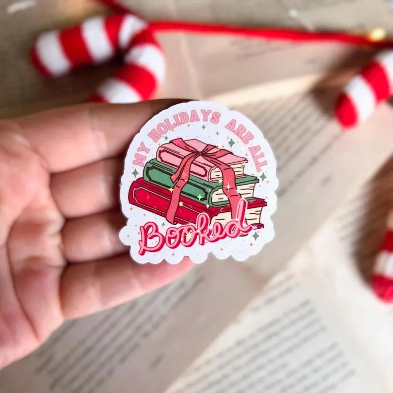 Christmas Bookish Sticker