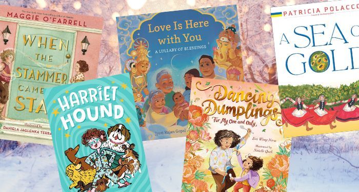 five covers of new children's books publishing in December 2024