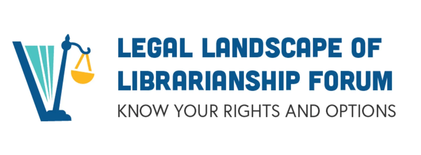 Logo for Legal Landscape of Librarianship Forum event.
