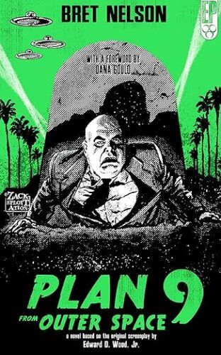 cover of Plan 9 From Outer Space; image of the movie against a bright green background