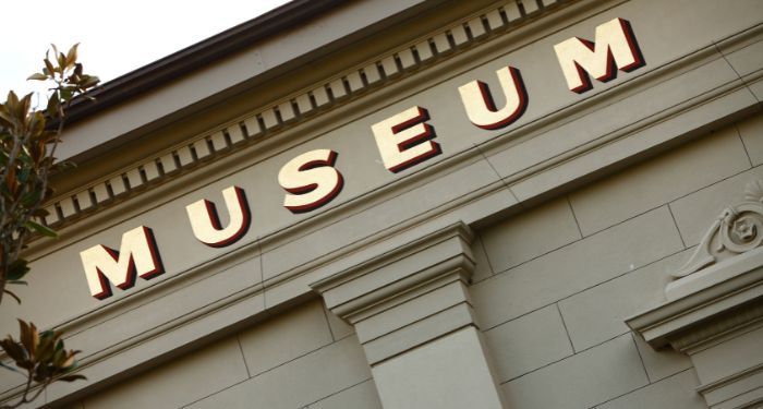 image of a museum sign