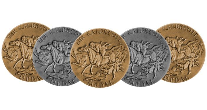 image of Caldecott honor and winner medals