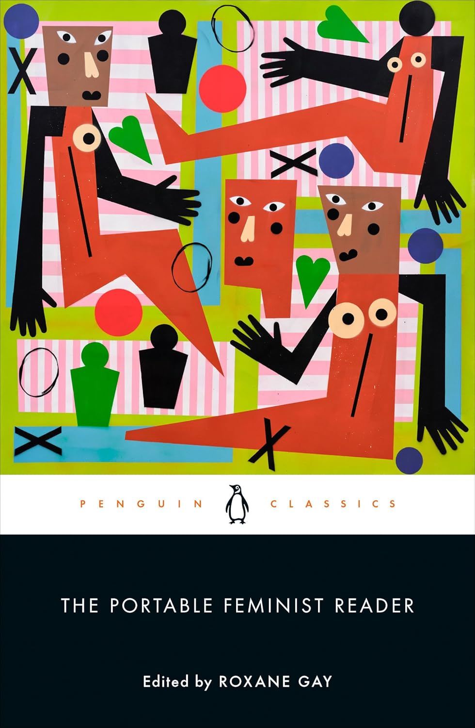 a graphic of the cover of The Portable Feminist Reader edited by Roxane Gay