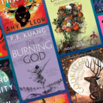 a collage of sci-fi and fantasy books on sale