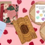 a collage of bookish valentine's day cards