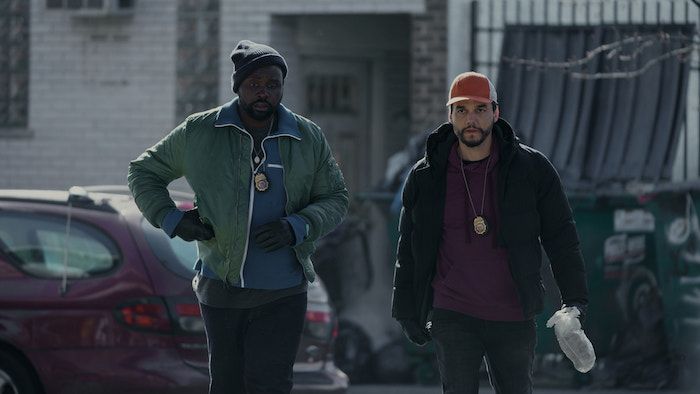apple TV+ promo screenshot of Dope Thief adaptation