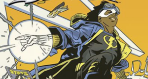 closeup of cover for Static comic featuring a Black superhero