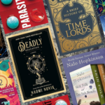 a collage of SFF books on sale