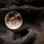 full moon against backdrop of stars feature