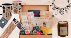 a collage of gifts for mystery readers