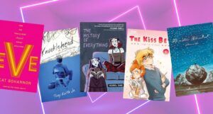 cover collage of new ya comics and nonfiction for february 2025