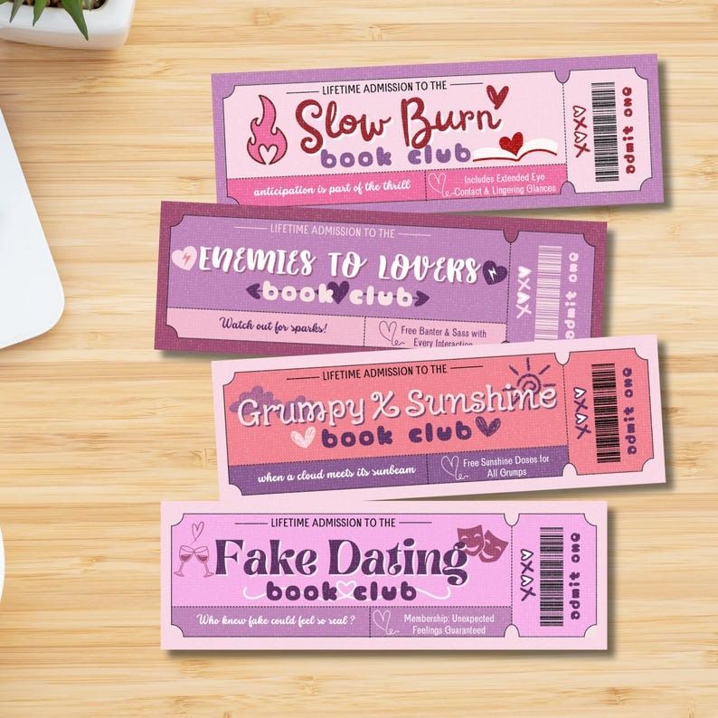 a set of printable romance reader bookmarks