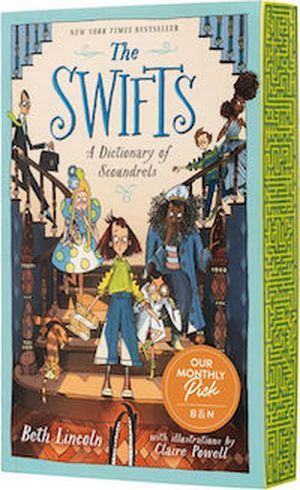 The Swifts A Dictionary of Scoundrels cover image with sprayed edges