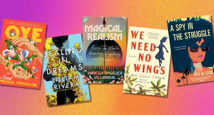 covers of five books by Latine women authors