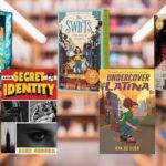 five covers of mysteries from series witjh rotating protagonists or special editions with sprayed edges